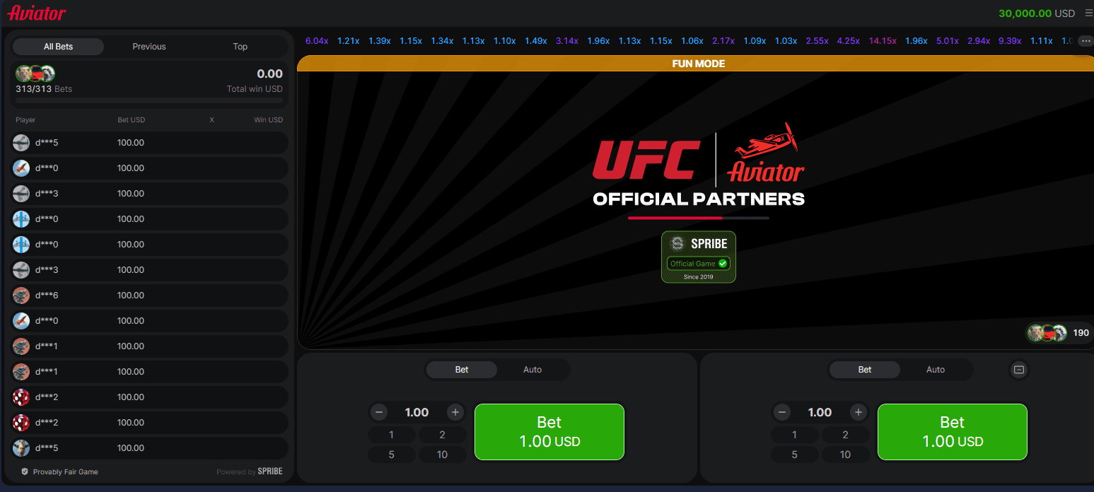 The Aviator game by Spribe